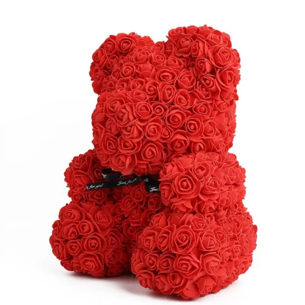 Oso de Rosas de Lujo Hecho a Mano - Image 3