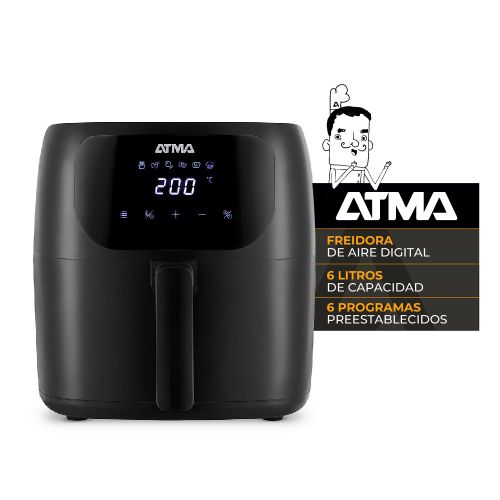 Freidora de Aire Digital Negra de 6,5 Litros
