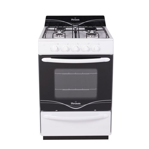 Cocina Multigas Blanca de 56cm con 4 Quemadores