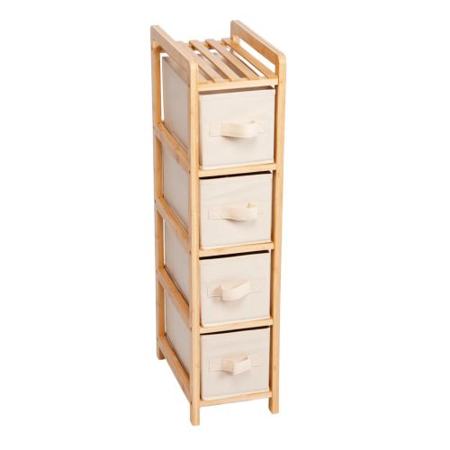 Cajonera de Bambú con 4 Cajones Elegante y Sustentable