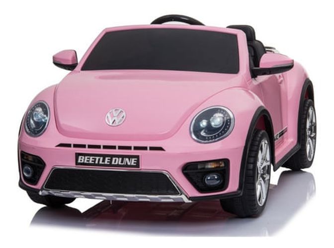 Auto Eléctrico Infantil Modelo Beetle en Rosa