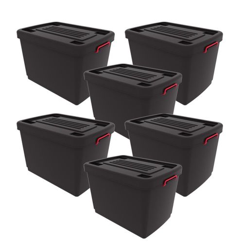 Pack de 6 Contenedores de Almacenamiento de 95 Litros