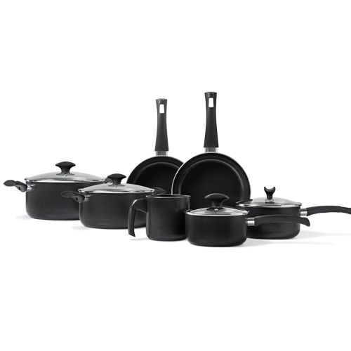 Set de Cocina Tecnológico de Aluminio Negro – 7 Piezas