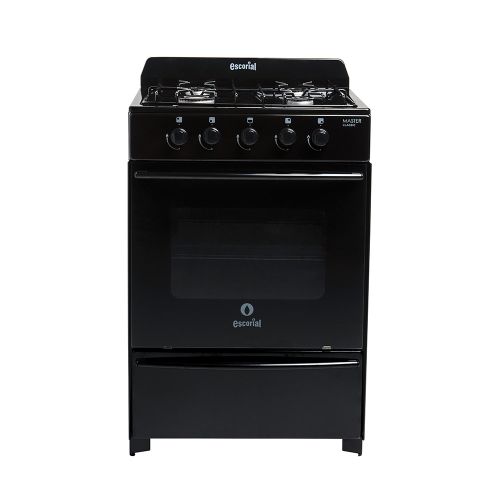 Cocina a Gas de 56cm con 4 Quemadores y Parrilla