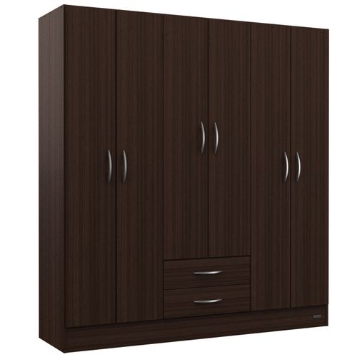 Placard de 6 Puertas y 2 Cajones en MDP – Modelo Chocolate