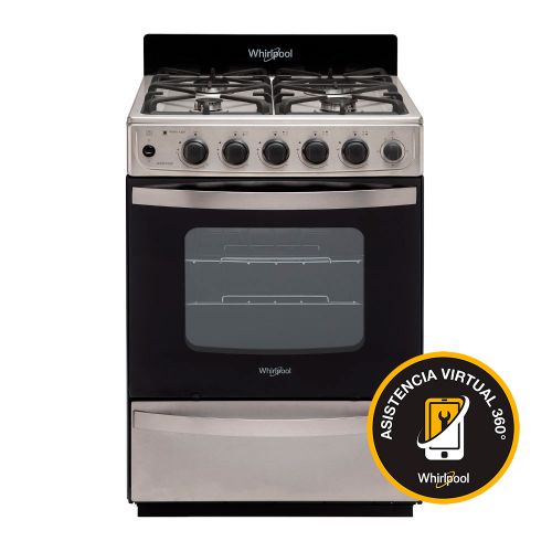 Cocina Whirlpool Multigas WFX57DI 56cm Inox
