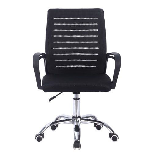 Silla de Oficina Ergonómica Negra en Malla