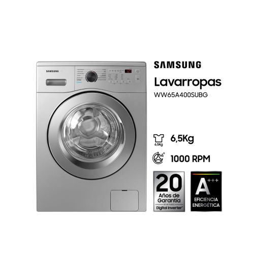 Lavarropa de Carga Frontal 6,5 Kg – Plata
