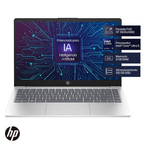 Notebook HP 14″ Intel Core Ultra 5 14 Núcleos 8GB 512GB SSD
