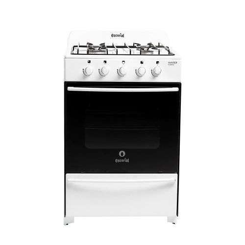 Cocina a Gas de 56cm con 4 Quemadores y Parrilla